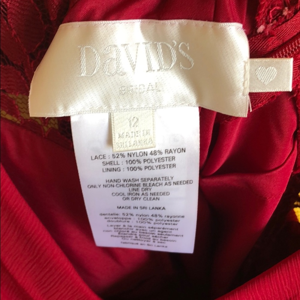 David’s Bridal lace back dress - Picture 2 of 4
